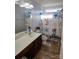 Bathroom featuring a single sink, nautical themed-shower curtain and decor at 3500 Exbury Gardens Dr, Waxhaw, NC 28173