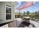 Inviting outdoor deck area with a shade cover, ideal for relaxing or entertaining guests at 369 Shoreline Pkwy, Tega Cay, SC 29708