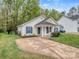 Charming home with neat landscaping, inviting curb appeal, and bright blue shutters at 4677 Arthur Way, Rock Hill, SC 29732