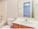 Clean bathroom featuring a modern vanity, toilet, and shower/tub combination at 1212 Shenandoah Cir, Rock Hill, SC 29730