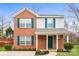 Charming two-story brick home featuring green shutters and a welcoming front porch at 1212 Shenandoah Cir, Rock Hill, SC 29730