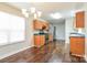 Eat-in kitchen featuring wood cabinets, stainless steel appliances, and abundant natural light at 1212 Shenandoah Cir, Rock Hill, SC 29730