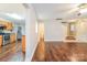 Spacious living area with hardwood floors, access to kitchen, stairs and bathroom at 1212 Shenandoah Cir, Rock Hill, SC 29730