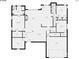 Detailed first floor plan showcasing bedrooms, living room, kitchen, and garage layout at 12228 Plover Dr, Charlotte, NC 28269