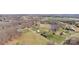 Stunning aerial view of property featuring a private lake, pool, and a charming home with lush landscaping at 1620 London Rd, Mooresville, NC 28115