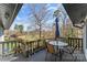 Private deck with seating and partial view of the community lake at 2052 10Th Street Nw Pl, Hickory, NC 28601