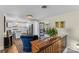 Open-concept living room, hardwood floors, open floor plan and modern white kitchen at 2052 10Th Street Nw Pl, Hickory, NC 28601