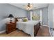 Comfortable bedroom featuring a window with natural light and a ceiling fan at 3119 18Th Ne St, Hickory, NC 28601