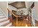 Elegant dining room with hardwood floors, decorative lighting, and stylish furniture at 3119 18Th Ne St, Hickory, NC 28601