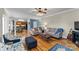 Spacious living room with hardwood floors, comfortable seating, and ample natural light at 3119 18Th Ne St, Hickory, NC 28601