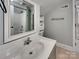 Neutral bathroom featuring a vanity, and shower at 3865 Granite St, Terrell, NC 28682