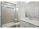 Modern bathroom features glass shower, sleek vanity, and contemporary fixtures at 4009 Grace Pointe Dr # 101, Indian Trail, NC 28079