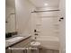 Bathroom featuring white fixtures and a combination shower and tub at 4009 Grace Pointe Dr # 101, Indian Trail, NC 28079