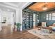 Charming home office with custom built-ins, a wood plank ceiling, and natural light perfect for a work-from-home professional at 835 Yucatan Dr, Waxhaw, NC 28173