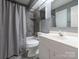 Functional bathroom with a shower-tub combo and vanity at 9427 S Vicksburg Park Ct, Charlotte, NC 28210