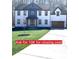 Stunning two-story home featuring a manicured lawn, a modern facade, and a long driveway leading to an attached garage at 10405 Briarhurst Pl # 18, Mint Hill, NC 28227