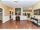 Spacious living room leading to other rooms in the home, with decorative features at 11406 Olde Turnbury Ct, Charlotte, NC 28277