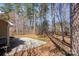 The backyard with a view of a stone patio at 12810 English Walnut Ln, Charlotte, NC 28215