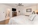 An inviting main bedroom boasts hardwood floors and connects to an ensuite bathroom for convenience and privacy at 1783 Reepsville Rd, Lincolnton, NC 28092