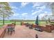 Enjoy the view from this lovely brick patio, perfect for relaxing and entertaining outdoors at 1783 Reepsville Rd, Lincolnton, NC 28092