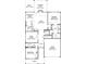 Detailed floor plan showcasing the layout of the home's kitchen, bedrooms, and living spaces at 2018 Mantle Ridge Dr, Indian Trail, NC 28079