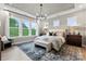 Serene bedroom with large windows, plush carpet, and stylish furnishings for relaxation at 5312 Allburn Pkwy, Concord, NC 28027