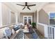 Inviting screened-in porch with cozy seating, outdoor decor, and views of the backyard at 619 R L Stowe Rd, Belmont, NC 28012