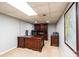 Finished basement featuring a full wooden desk and workstation set at 651 25Th Nw Ave, Hickory, NC 28601