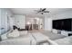 Spacious loft with cozy seating, television, and second-floor staircase at 670 Belle Grove Dr, Clover, SC 29710
