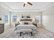 Bright main bedroom suite with large bed, tray ceiling and plenty of light at 1022 Torrens Dr, Monroe, NC 28110