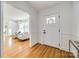 Front door with wreath and view into living room with natural light at 1081 Evergreen Cir, Rock Hill, SC 29732