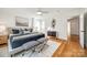 This spacious main bedroom is well-lit, and features hardwood floors and a modern ceiling fan at 1081 Evergreen Cir, Rock Hill, SC 29732