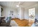 Bright home office with hardwood floors and door leading to living room at 1081 Evergreen Cir, Rock Hill, SC 29732