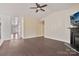 Hardwood floors and fireplace enhance this spacious living area at 242 Tradition Way, Rock Hill, SC 29732