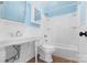 Bathroom with vanity, toilet, and shower at 262 Vermont Dr, Stanley, NC 28164
