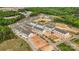 Aerial view of a community featuring new townhomes and construction progress at 3105 Beacon Heights Rd, Indian Land, SC 29707