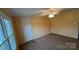 Bedroom with carpet, neutral walls, ceiling fan and window for ample light at 350 Brawley Rd, Cleveland, NC 27013