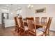 Dining area featuring a dark wood table with seating for six at 4427 Allenby Pl, Monroe, NC 28110