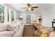 Bright living room featuring neutral walls, modern furnishings, and natural light from a large window at 627 Westway Dr, Gastonia, NC 28054