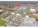 Aerial neighborhood view of 7147 Brighton Park Drive, conveniently located near commercial buildings at 7147 Brighton Park Dr, Mint Hill, NC 28227