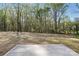 Expansive, wooded backyard features a concrete patio and beautiful mature trees at 844 Westminster Dr, Statesville, NC 28677