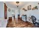 Spacious office with decorative accents and hardwood floors at 8904 Saint Pierre Ln, Charlotte, NC 28277