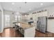 Spacious kitchen features granite countertops, an island with seating, and stainless steel appliances at 9108 Ainslie Downs St, Charlotte, NC 28273