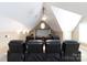 Comfortable home theater with leather recliners and a large projection screen for an immersive viewing experience at 1038 Rolling Park Ln, Fort Mill, SC 29715