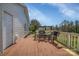 Back deck featuring natural wood and outdoor furniture at 113 Windsong Ct, Gastonia, NC 28056