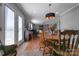 Open floor plan shows dining room, living room and fireplace at 113 Windsong Ct, Gastonia, NC 28056