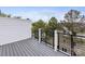 Rooftop deck featuring gray decking, black railings, and a distant city skyline view at 1409 Kenilworth Ave, Charlotte, NC 28203