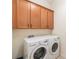 Laundry room features cabinetry and appliances at 19011 Dry Narrows Way, Charlotte, NC 28278