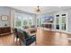 Bright living room featuring hardwood floors, a sofa, and natural lighting at 3045 Bronwood Pl, Lancaster, SC 29720
