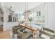 Sun-filled dining room featuring a wooden table, neutral rug, and view of the kitchen at 3949 Plainview Rd, Charlotte, NC 28208